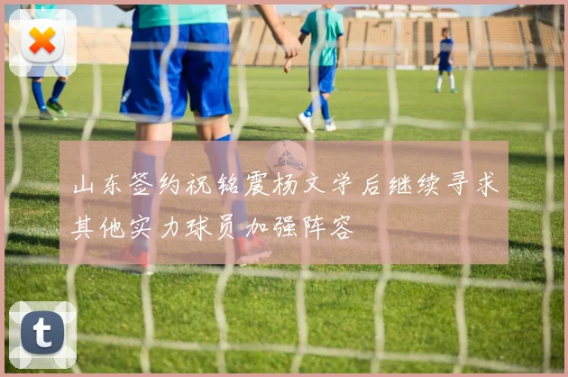 山东签约祝铭震杨文学后继续寻求其他实力球员加强阵容